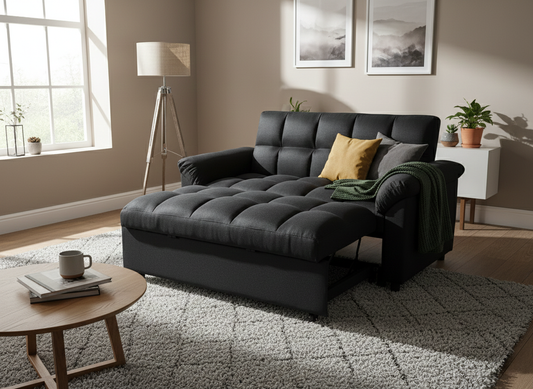 Bubble | 2 Seater Sofa Bed | Black