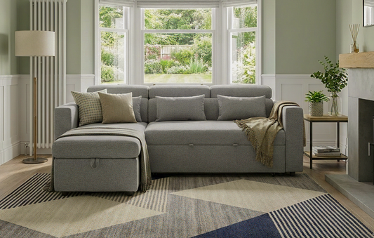 Willow Chaise | Storage Chaise Sofa Bed | Grey